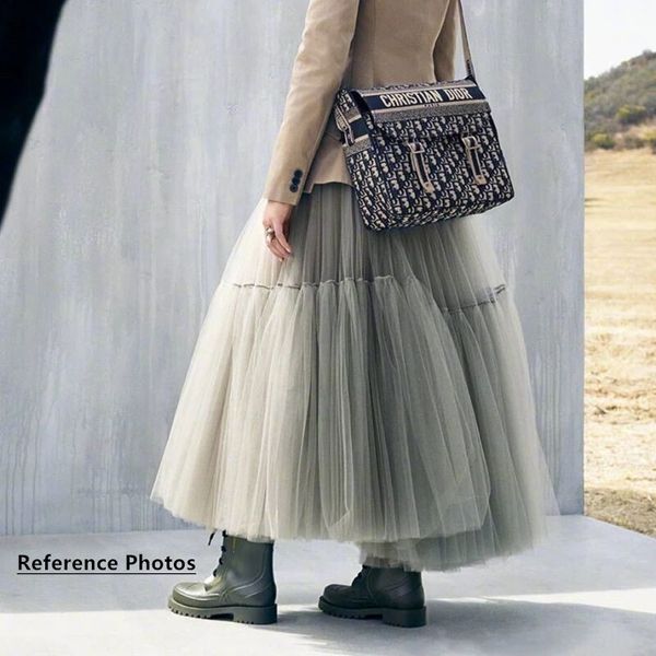 

15 colors maxi long luxury soft tulle skirt black pleated tutu skirts womens vintage petticoat lange rok jupes falda, Black;gray