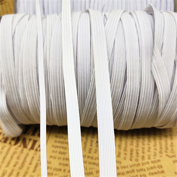 

dropshipping 3mm/6mm width elastic band rubber rope string cords for garment sewing accessories diy handmade mask cords, Black;white