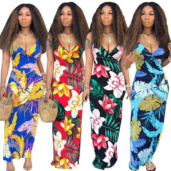 

womens designer ts945 повседневное платье без рукавов с цветочным принтом и подвесками why2, Black;gray