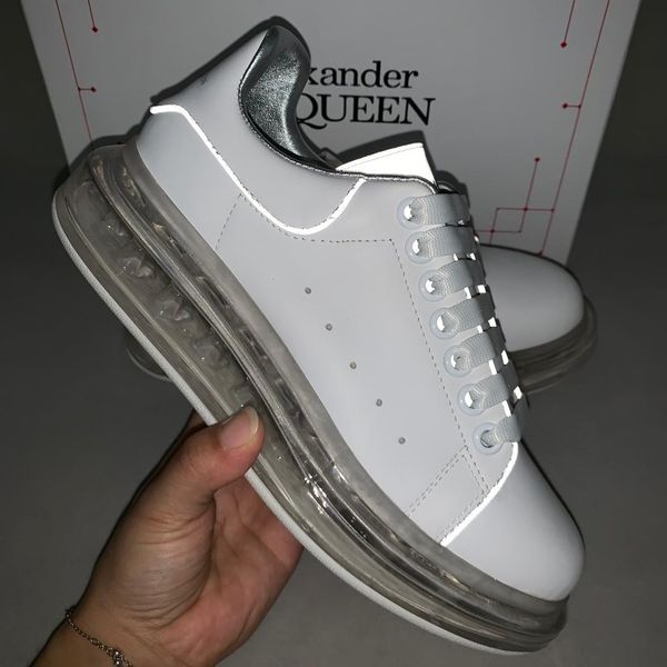 

new high-end women's luxury casual sports shoes fashion brand autumn and winter style air cushion outsole luminous shoes potj, Black