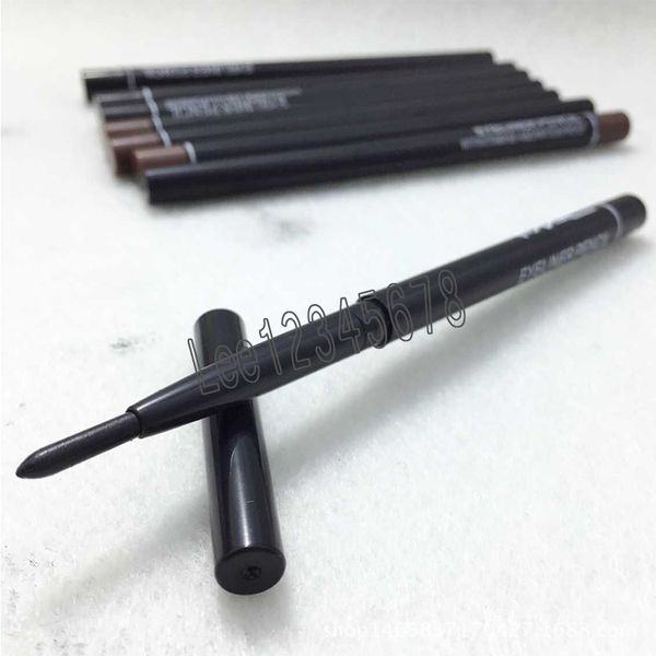 

brand eye makeup products rotating retractable m@c black brown eyeliner pencil with vitamine-a&e wateproof