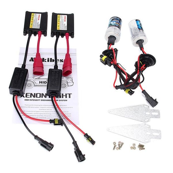 

makibes 10000k h1 dc250 55w 12v xenon hid kit car headlight xenon bulb slim ballast - black + silver