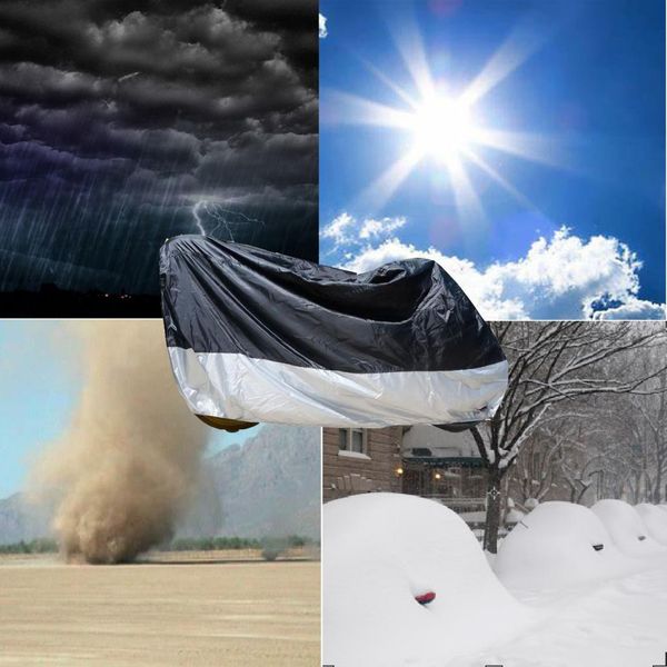 

1pc durable xl motorcycle cover motorbike protector all-weather w/ lock hole