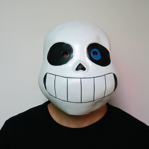 

game undertale mask halloween skull latex mask anime cosplay accessories sans fancy head cover carnival cosplay costume