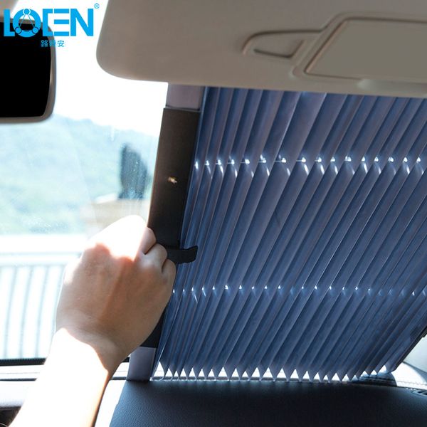

46cm/65cm/70cm/80cm upgarde retractbale suv truck car front windshield sunshade rear window sun visor uv protection curtain