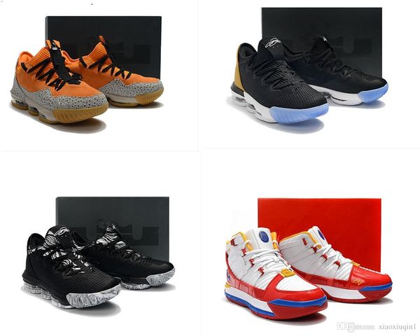 

New mens Lebrons 16 XVI low basketball shoes for sale retro BHM Oreo lebron james 3 boots sneakers with original box size 7-12