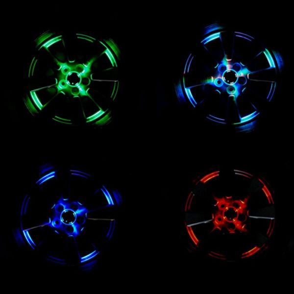 

led car auto solar energy wheel lights for auto car decoration colorful atmosphere lamp