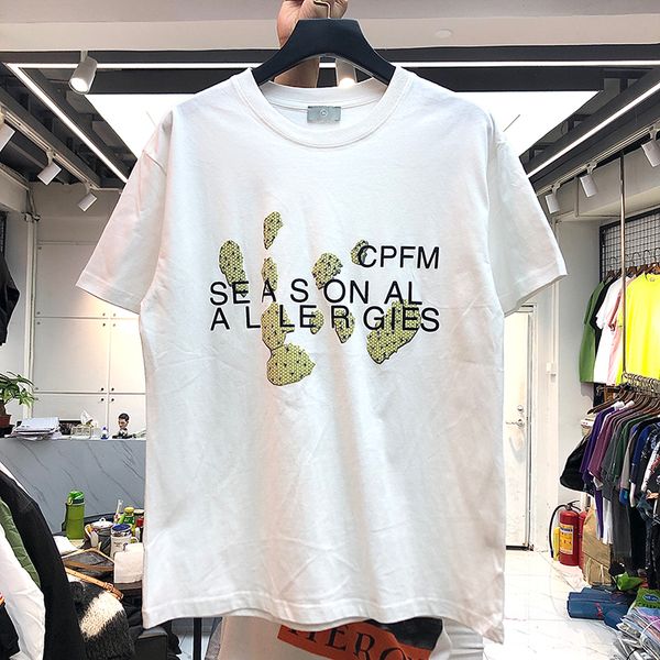 

fashion brand cpfm t-shirts for men women letter print t-shirt man summer style tee gunn, White;black