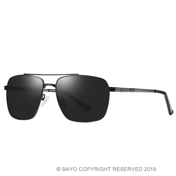 

bayo design classic vintage polarized men driving sunglass uv400, White;black