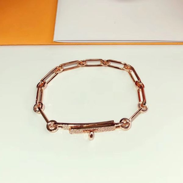 

luxurious for women letter round h lock jewelry s925 silver bangle set france quality golden rose gold superior quality bracelet iho3, Black