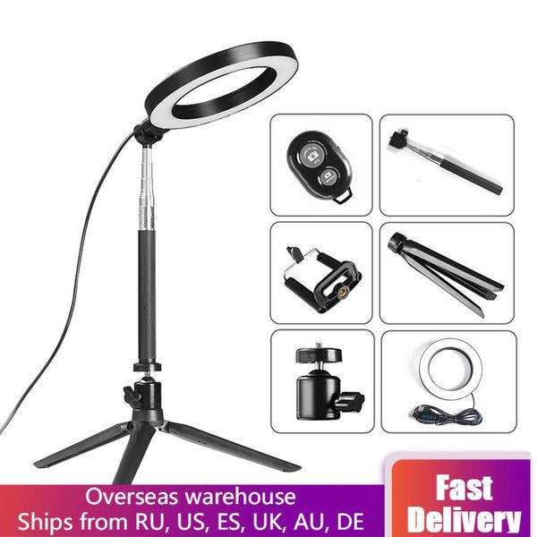

8 inch ring light led makeup ring lamp usb portable selfie ring lamp with tripod stand pgraphy lighting for youtube