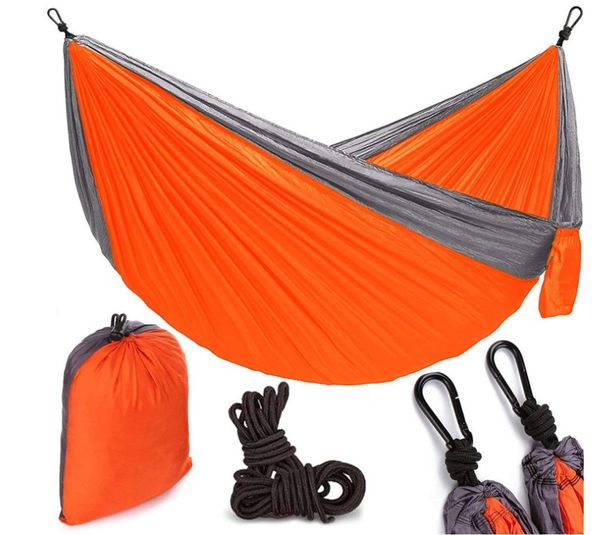 

hammock 3 colors 260*140cm outdoor parachute cloth field camping tent garden camping hiking swing hanging 210t nylon spinning