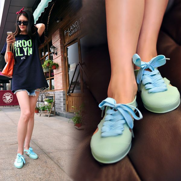 

new sandals girl messages bottom beach shoes breathable jelly shoes leisure shoe bandage plastic student clogs for women sandals, Black