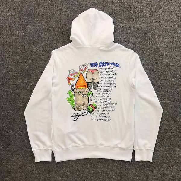 

logan autumn and winter hand bag tour graffiti pullover hoodie, Red