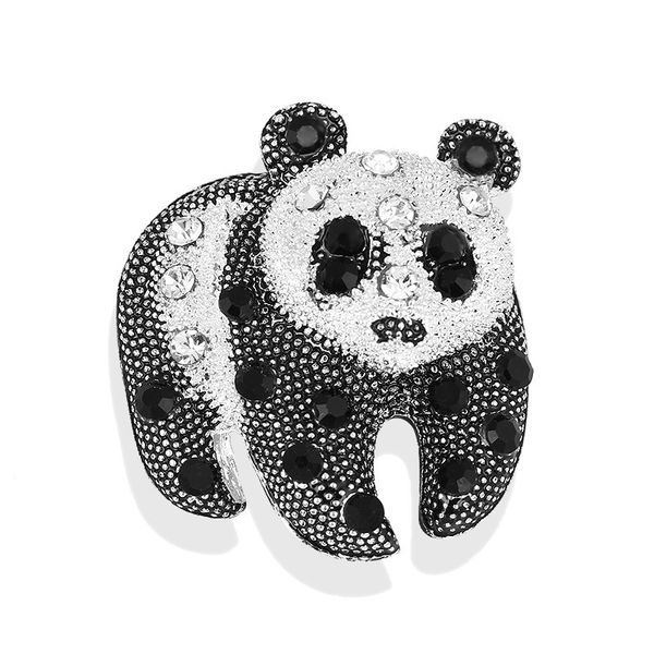 

panda brooch men and women brooch badge security pin student rhinestone joker shirt woman accessories, Gray