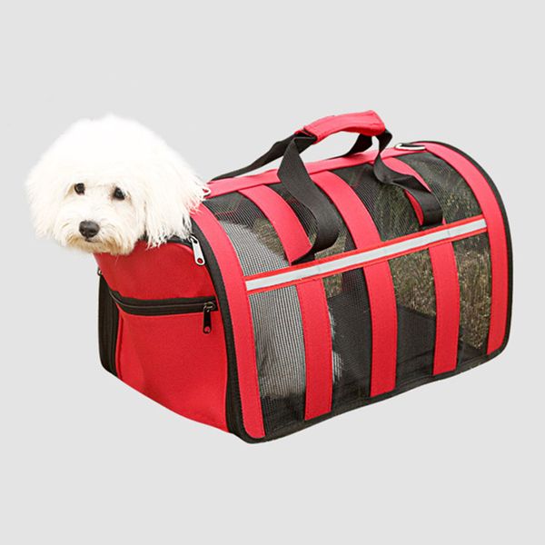 

dog cat handbag four-sided breathable net pet bag out portable collapsible pet bag comfortable breathable and practical