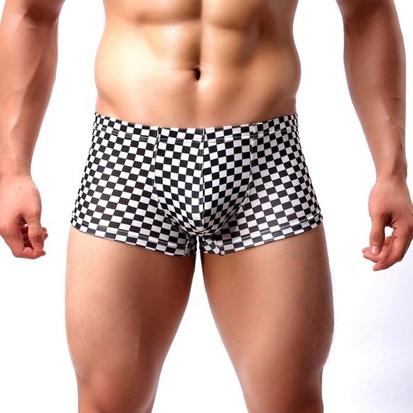 

men mesh cover brief men underwear printing stretchy briefs d2, Black;white