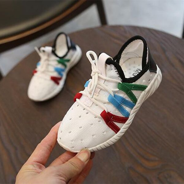 

new spring baby boy girl shoe for children lace breathable outdoor sneaker 3 colors baby girls casual shoes, Black;red
