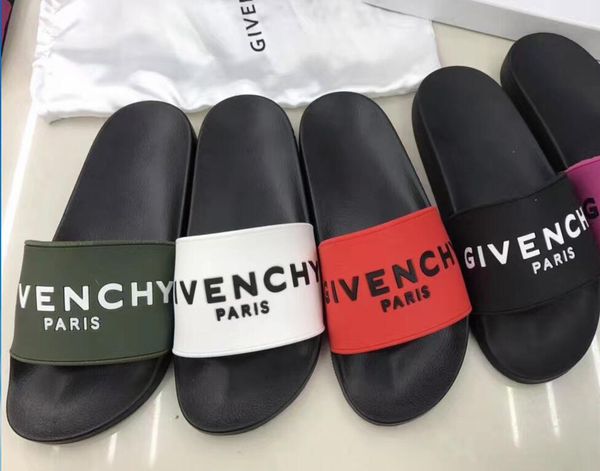 

new02 качества мужчины ГДС женщин Парижа llLuxury дизайн лето пляж сандалии скольжение тапочки дамы вьетнамки мокасины из кожи с принтом сплошной цвет