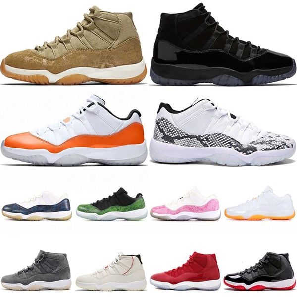 

11 11s basketball shoes olive lux cap and gown orange trance snakeskin - white navy green pink des chaussures women mens trainers sneakers