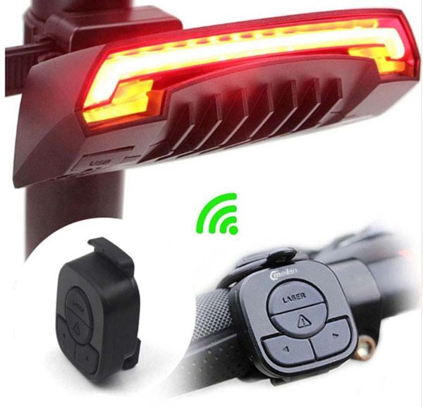 

meilan x5 bicycle rear light bike remote wireless light turn signal led beam usb chargeable cycling tail light ing