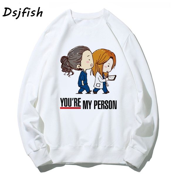 

женские толстовки топ мультфильм серые анатомия ты мой человек смешные толстовки с длинным рукавом толстовки для девочек повседневная толсто, Black