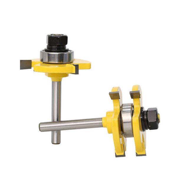 

1/4" хвостовика высокого качества язык groove joint ассамблея маршрутизатор bit set t-типа фрезы деревообрабатывающий инструмент cutter