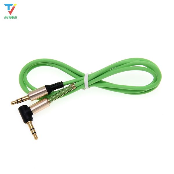 500pcs/lote Jack Audio Cable de 3,5 mm de cabo mola de mola macho para masculino 90 graus ângulo reto de carro auxiliar AUXILY AUDIO CABOL