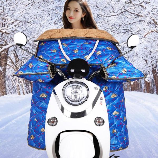

electric warm scooter cover windshield velvet thick waterproof motorcycle cover warm knee pads leg universal for scooter, Black