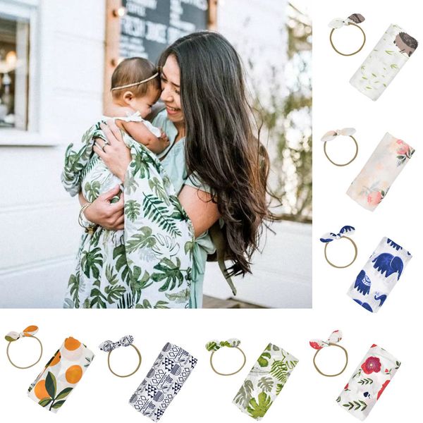 

arrivals infant newborn toddler baby swaddle blanket baby sleeping swaddle muslin wrap headband children #y3