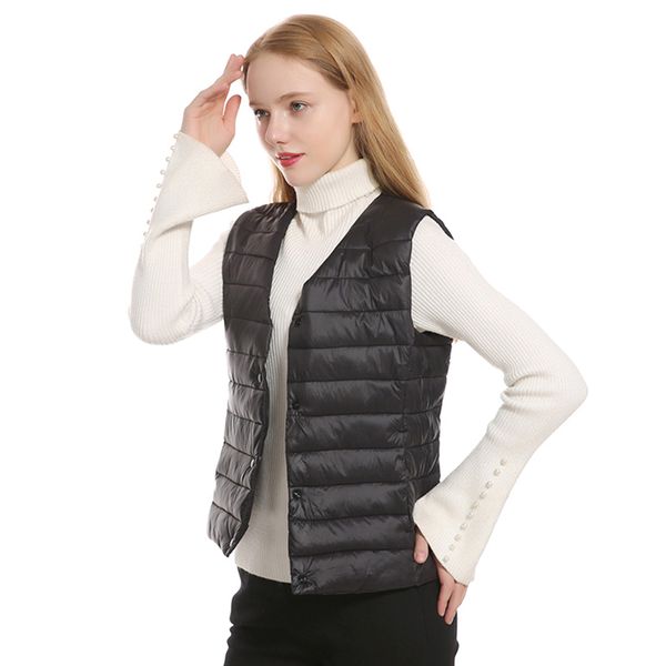 

button warm plush vest jacket ladies sleeveless coat fashion women velvet solid color jacket, Black;white