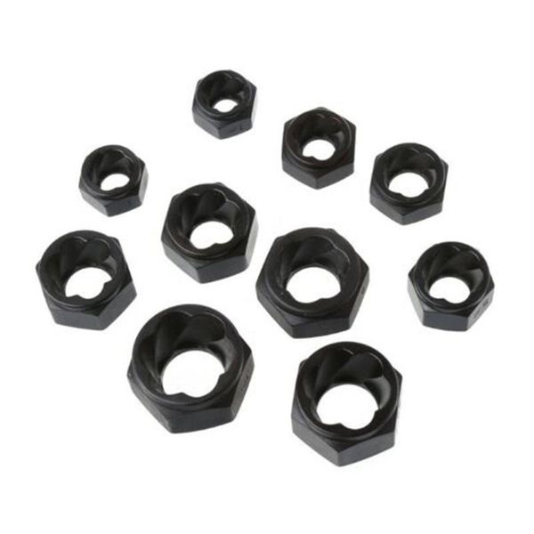 

10pcs damaged nut bolt remover stud extractor set 9-19mm broken bolt removal kit