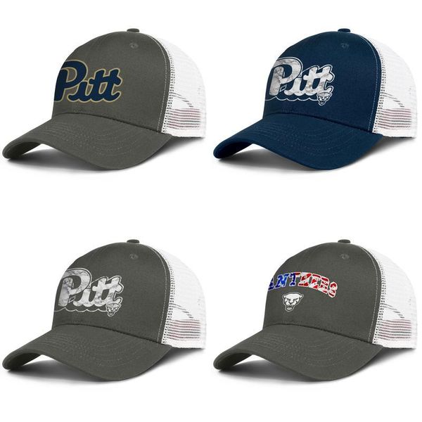 

pitt panthers football wordmark marble print logo navy-blue mens and womens trucker cap baseball styles fitted blank mesh hats usa flag, Blue;gray