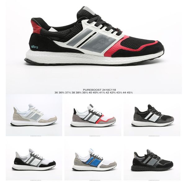 

2020 pureboost element knit breathable running shoes for black white red blue grey classic mens sneakers sports designer shoes size 36-45