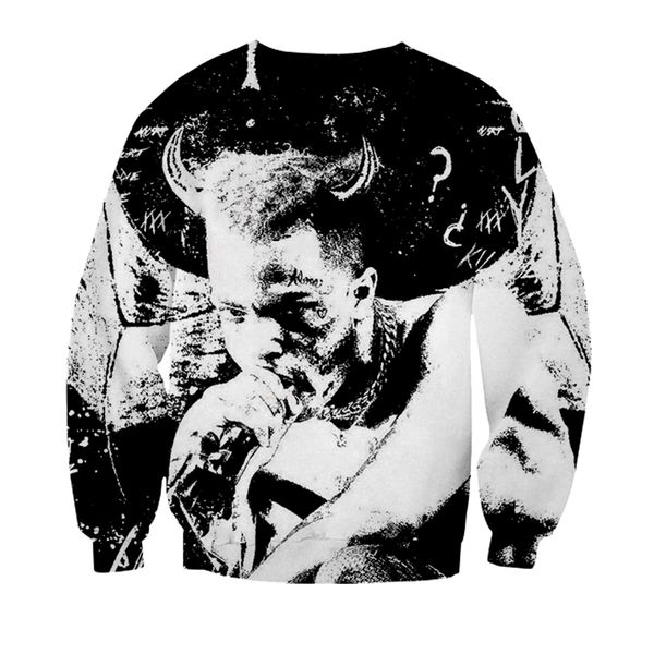 

xxxtentacion singer hoodies men fashion man's wo mans male boys sharajuku moda streetwear sweatshirts tracksuits hodies, Black