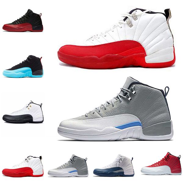 

air jordan retro 12 gym red 12s ov black men basketball shoes michigan bordeaux bulls flu game the master black white
