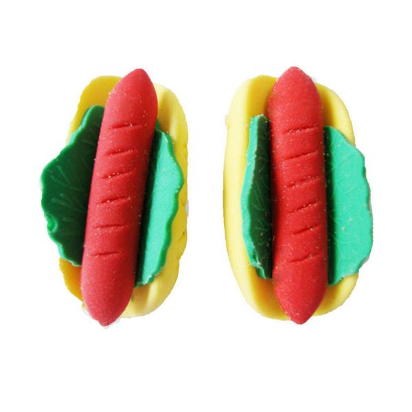 

sausage burger rubber eraser removable eraser stationery school supplies apelaria gift toy for kids penil eraser toy gifts