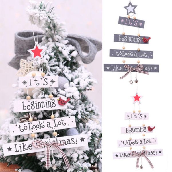 

wooden christmas snowflakes tree decorations craft hanging bauble tree shapes