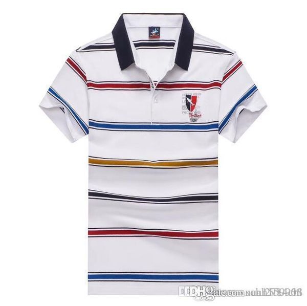

men's short sleeved t-shirt mercerized cotton pure cotton breathable short sleeved polo shirt for men new style in summer 2019, White;black