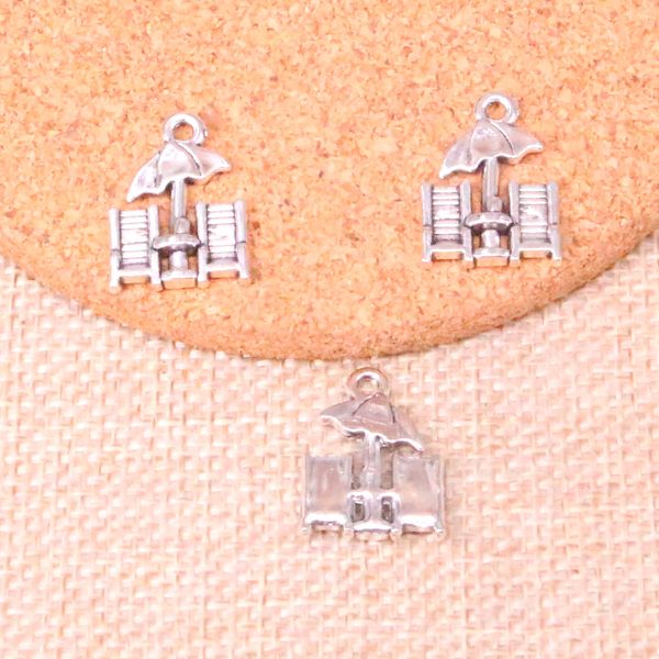 92pcs Charms Beach Umbrella 20*14mm Antigo que faz pingente, Silver Tibetano vintage, jóias artesanais de DIY