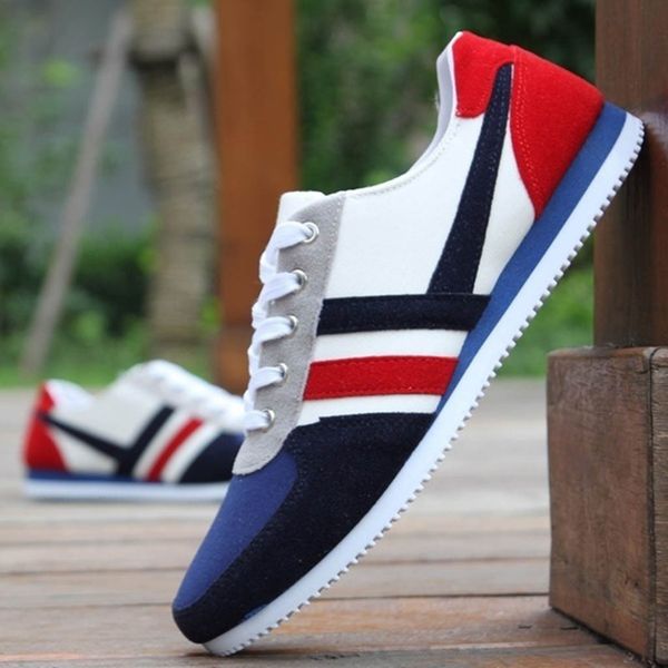 

klv running shoes men 2019 fashion sneakers lace up sports loafers flat canvas men 39 s shoes sneakers of