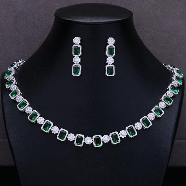 

godki 2019 charms wedding jewelry sets making jewelry sets for women statement necklace earrings accessories, Silver