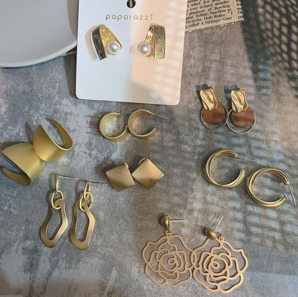 

2020 fashion s925 silver needle stud earrings gold vintage designer earrings for women jewelry wholsesale, Golden;silver