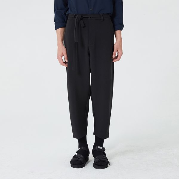 

men's pants 2021 clothing gd hair stylist fashion black ribbon sagging loose harem plus size costumes 27-46