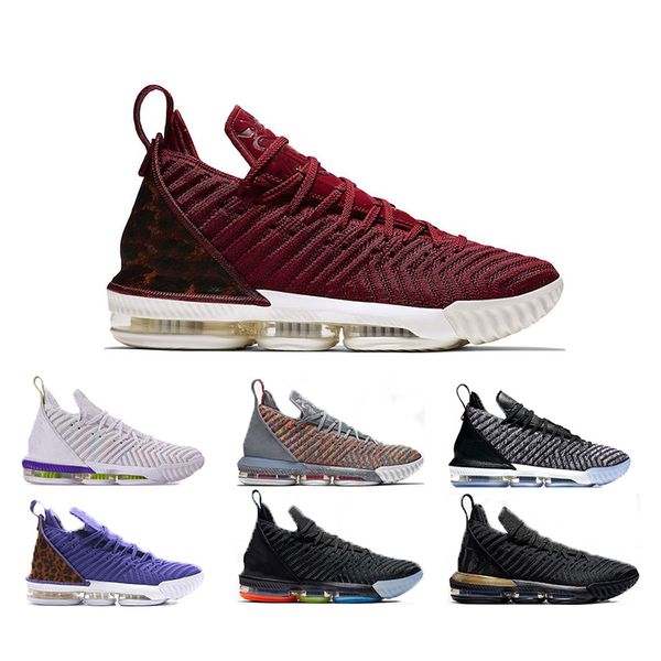 

designer james 16s equality basketball shoes luxury new mens brand home oreo white court purple multicolor 16 sports sneaker size 7-12, White;red