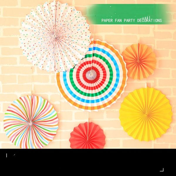 

european and american paper fan set new year decoration wedding birthday party wedding wedding background wall creative paper fan flower