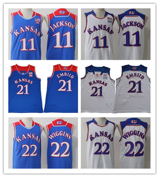 kansas jayhawks wiggins jersey