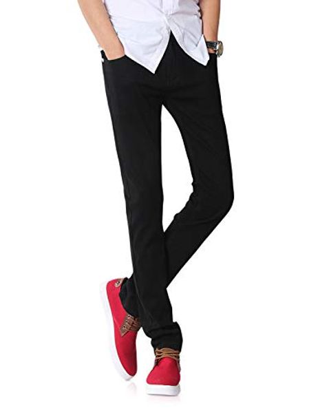 

demon men's black skinny fit stretch jeans s8l20, Blue