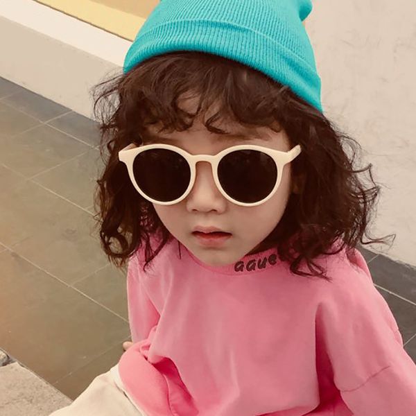 

retro round kids sunglasses boys girls 2019 uv400 child sun glasses vintage simple children shades goggles oculos de sol, Blue