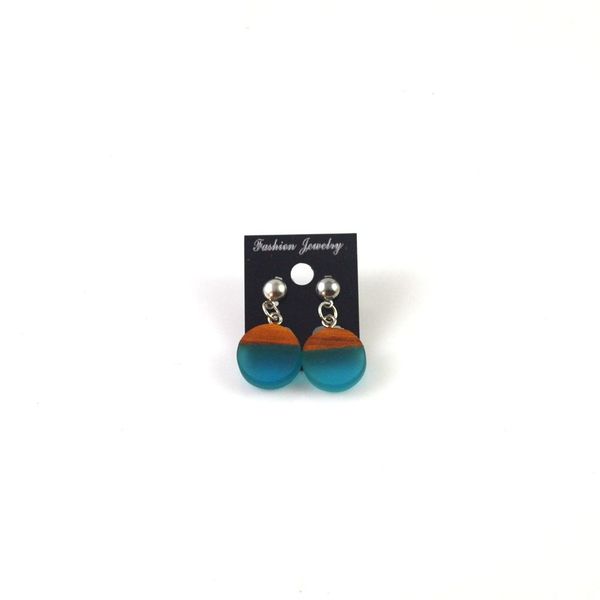 

ear ring fashion new features of natural wood grain resin earrings, green with fashionable women's jewelry, gifts wholesale, Silver